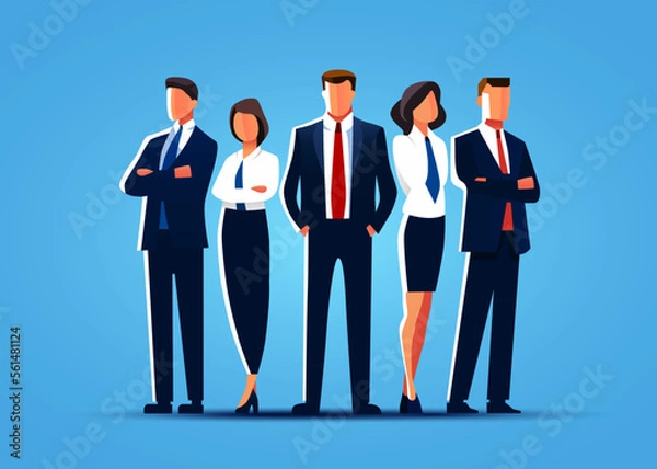 Fototapeta Business people standing together as a team.