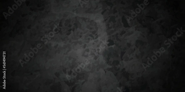 Fototapeta Background with alpha channel . Dark black stone wall grunge backdrop texture background. monochrome slate grunge concrete wall black backdrop vintage marbled textured border background.