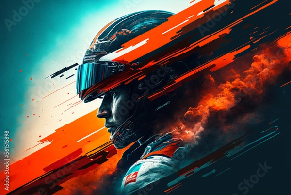 Fototapeta  Formula 1 Pilots, Generative AI, Illustration