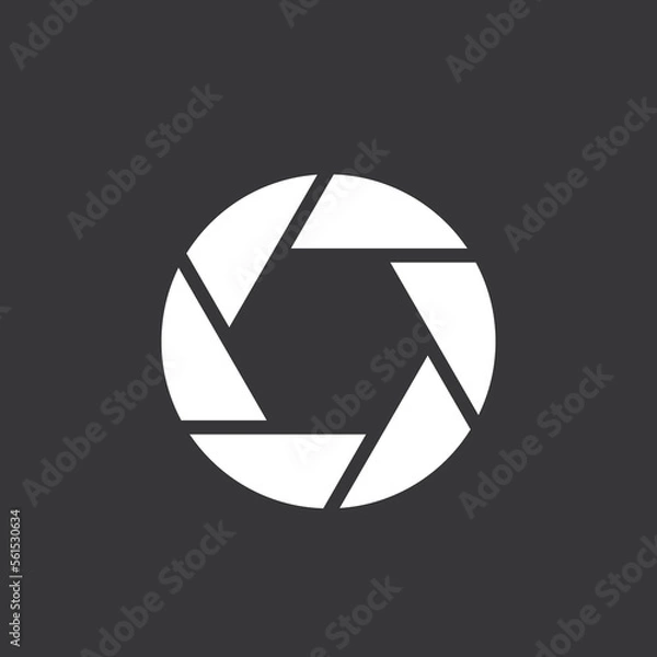 Obraz Diaphragm icon on grey background