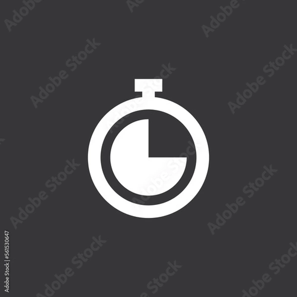 Fototapeta Stopwatch icon on grey background