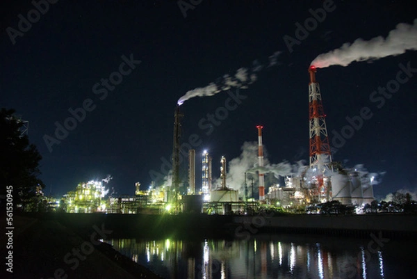 Fototapeta 工場夜景
