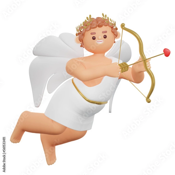 Fototapeta cupid 3D render illustration
