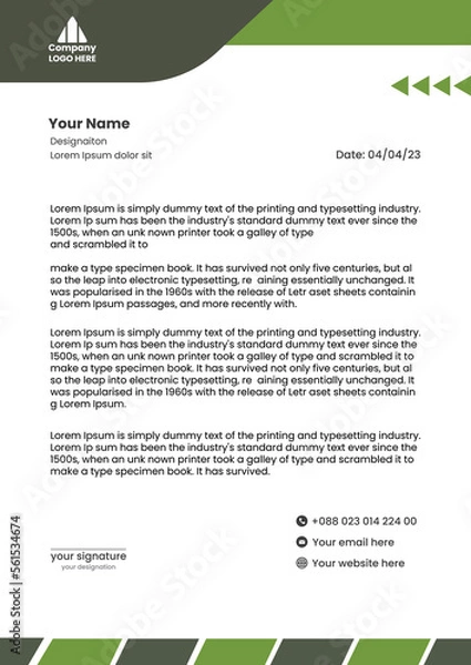 Obraz Letterhead design  vector template 