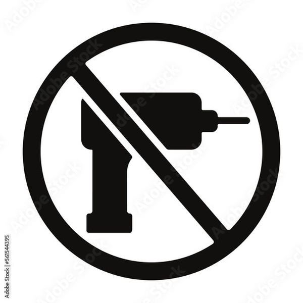 Fototapeta Drill restriction icon, vector graphics
