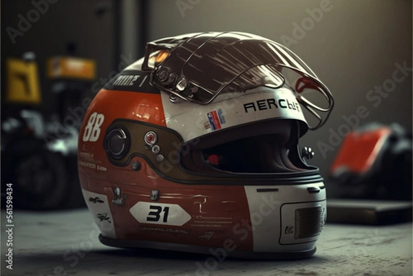 Fototapeta Helmet, Generative AI, Illustration