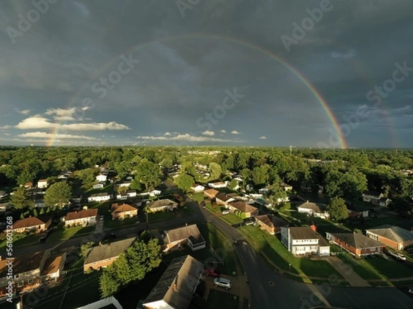 Obraz Double Rainbow after a storm