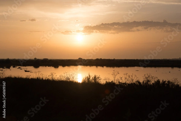 Obraz sunrise over the river