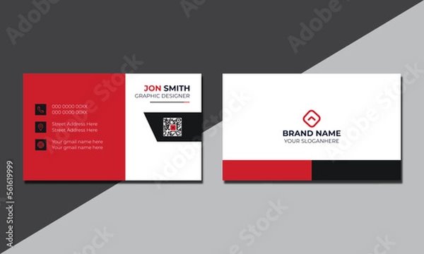 Obraz Creative minimal unique business card design, Professional business card design template.
