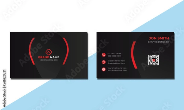 Obraz Creative minimal unique business card design, Professional business card design template.