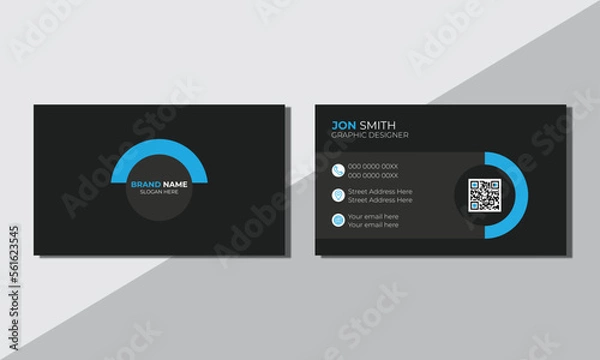 Obraz Creative minimal unique business card design, Horizontal and vertical layout.