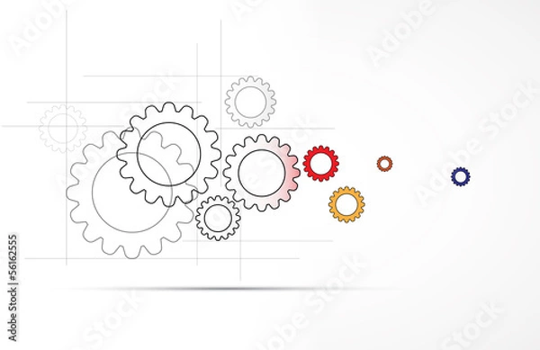 Fototapeta global infinity computer  technology concept business background