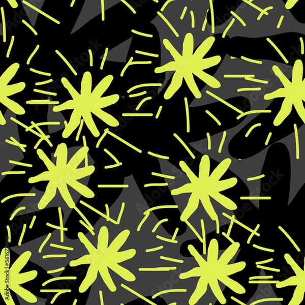 Fototapeta Stars seamless pattern for wrapping, digital paper, wallpaper, fabric print, textile design. Simple silhouette shape of shining star decorative element for kids, baby, children, sport.