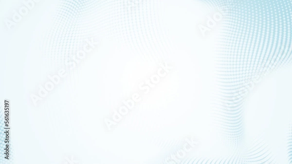 Obraz Abstract dot white blue wave pattern gradient  texture technology background.