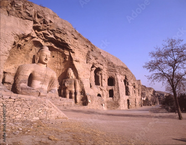 Obraz 中国大同の雲崗石窟（ユネスコ世界遺産）