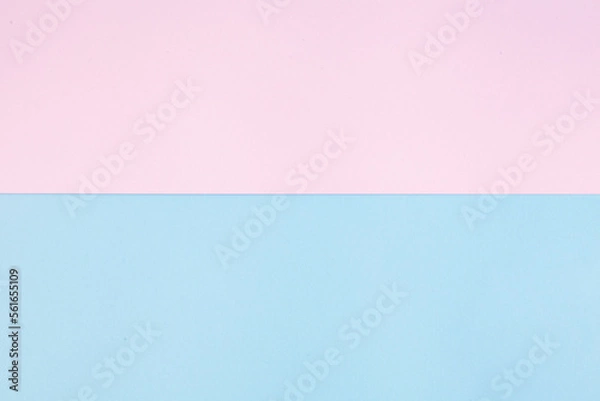 Fototapeta Abstract colored paper texture background. Flat lay soft pink and light blue pastel colours. Minimal concept. Design background for mock up.