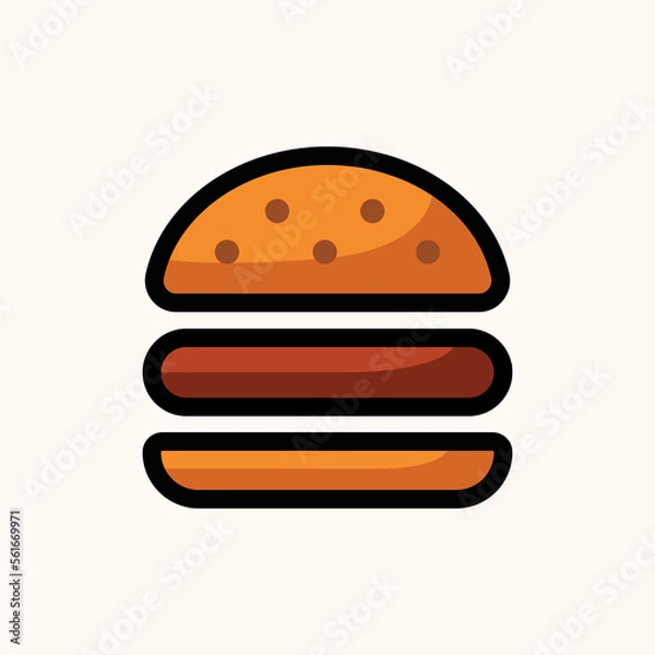 Obraz burger outline style