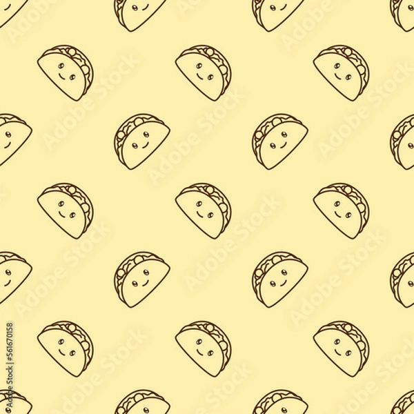 Fototapeta vector icon of cute pattern line doodle soft drink and cola