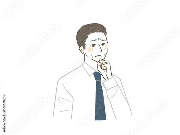 Fototapeta 困っている中年男性社員
