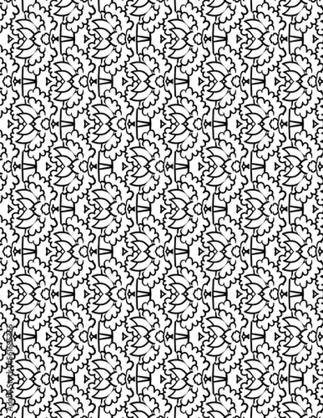 Obraz Black and white abstract geometric pattern