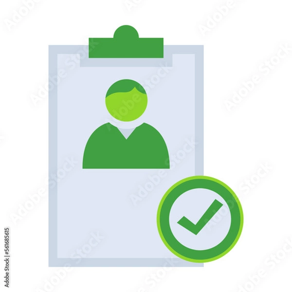 Obraz Authentication business people icon with green outline style. security, secure, access, safety, privacy, password, authentication. Vector Illustration