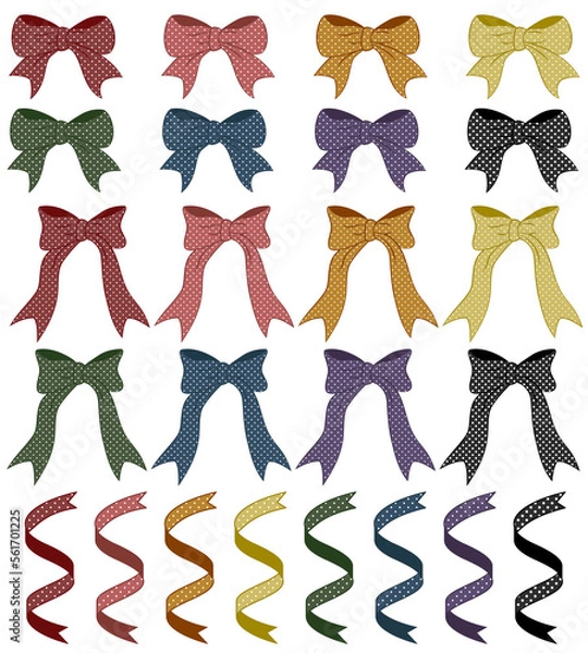 Obraz リボン　アイコン　くすみカラー
