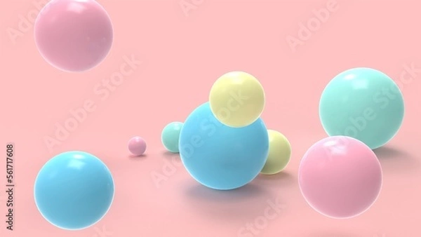 Fototapeta colorful paste beads background, pearls background 3D render