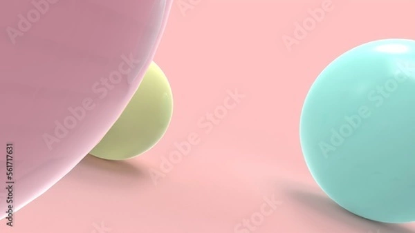 Fototapeta colorful paste beads background, pearls background 3D render