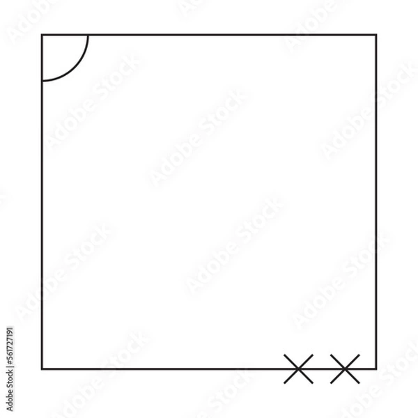 Obraz Monoline aesthetic frame for text