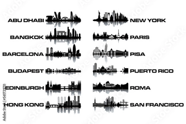 Fototapeta Skyline collection