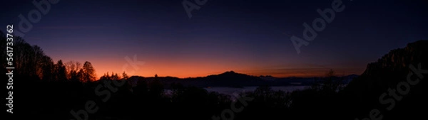 Obraz panorama al tramonto