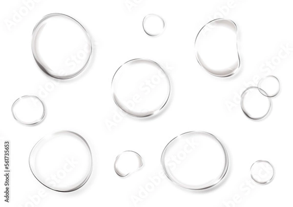 Obraz 背景透過のみずみずしい水滴素材