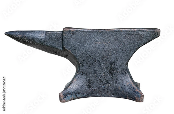 Obraz Old anvil on white background