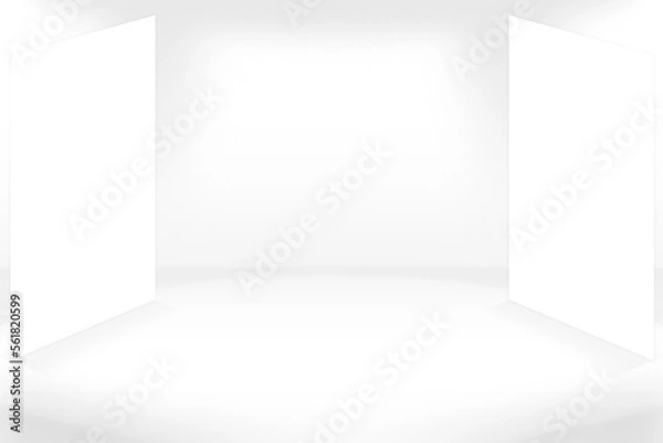 Obraz White board with abstract gray retro lights for background