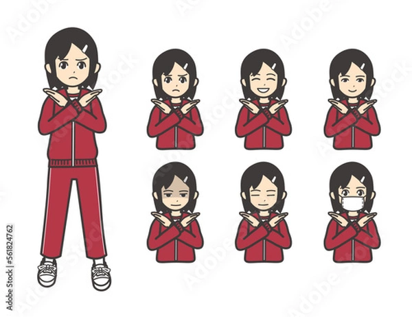 Obraz ジャージ 女子学生 OK バッテン 01