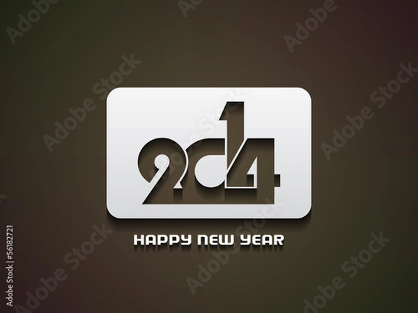 Fototapeta creative happy new year 2014 design.