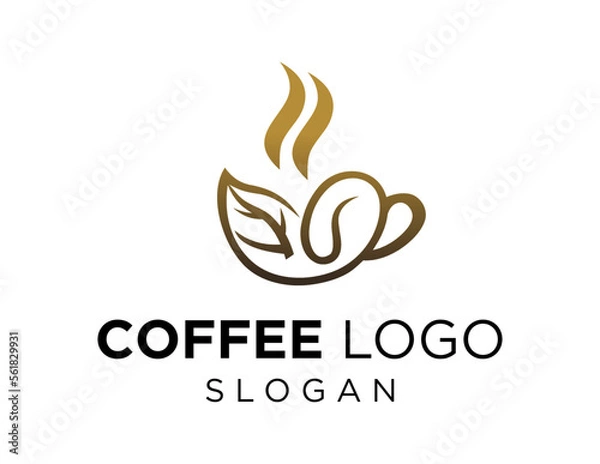 Fototapeta Logo design about Coffee on a white background. created using the CorelDraw application.
