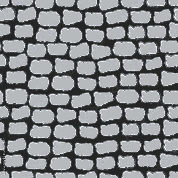 Fototapeta Seamless grey stones pattern background