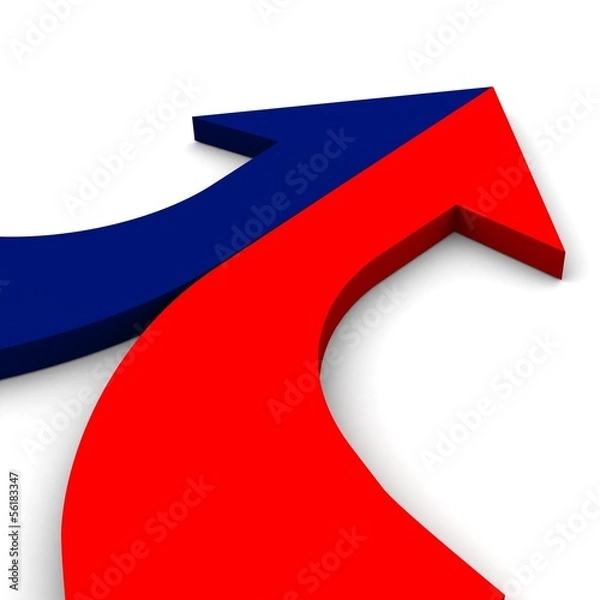 Fototapeta 3d arrow bright merging