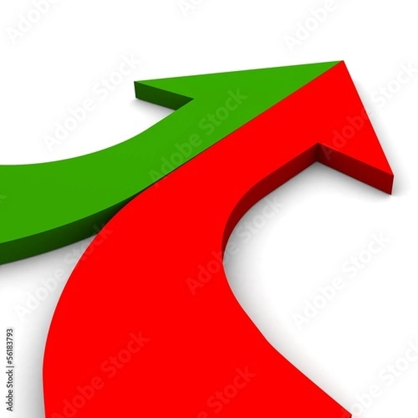 Obraz 3d arrow bright merging