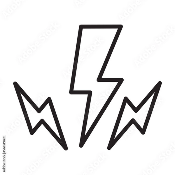 Obraz Lightning Icon, Thunder vector illustration