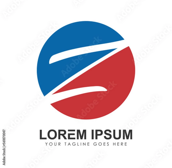 Obraz Circle Monogram Initial Letters Z vector icon