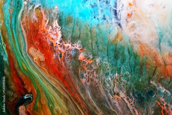 Fototapeta Epoxy resin abstract texture