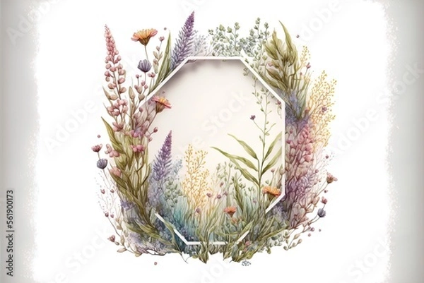 Obraz Meadow flowers digital art frame space for product