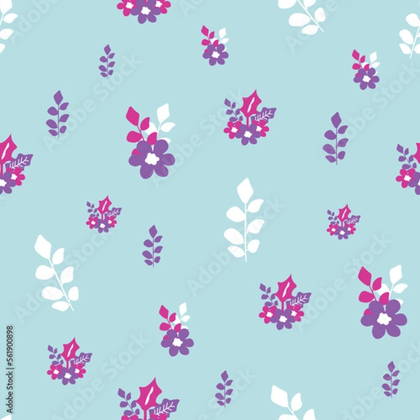 Fototapeta Bouquet seamless sky background repeat pattern 