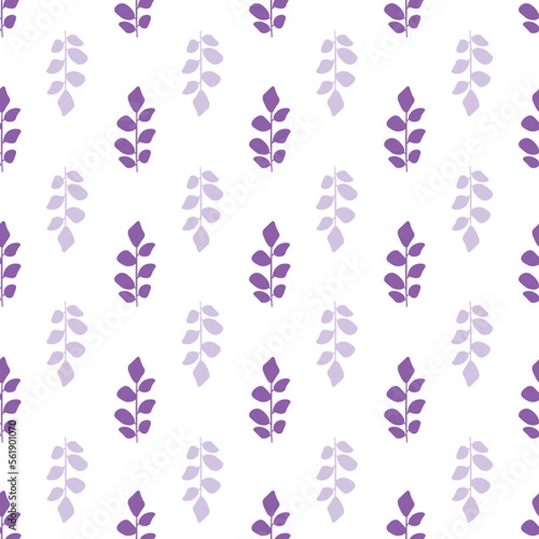 Obraz Leaf vector repeat pattern seamless withe background
