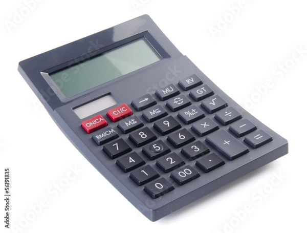 Obraz calculator on a white background