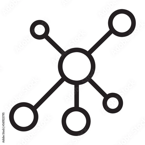 Fototapeta network line icon