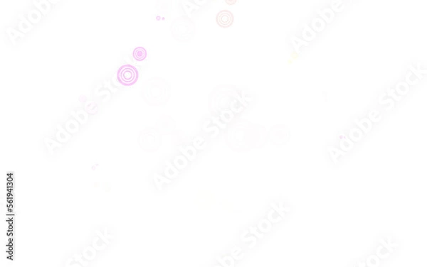 Obraz Light Pink, Yellow vector layout with circle shapes.