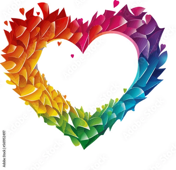 Obraz rainbow heart transparent background